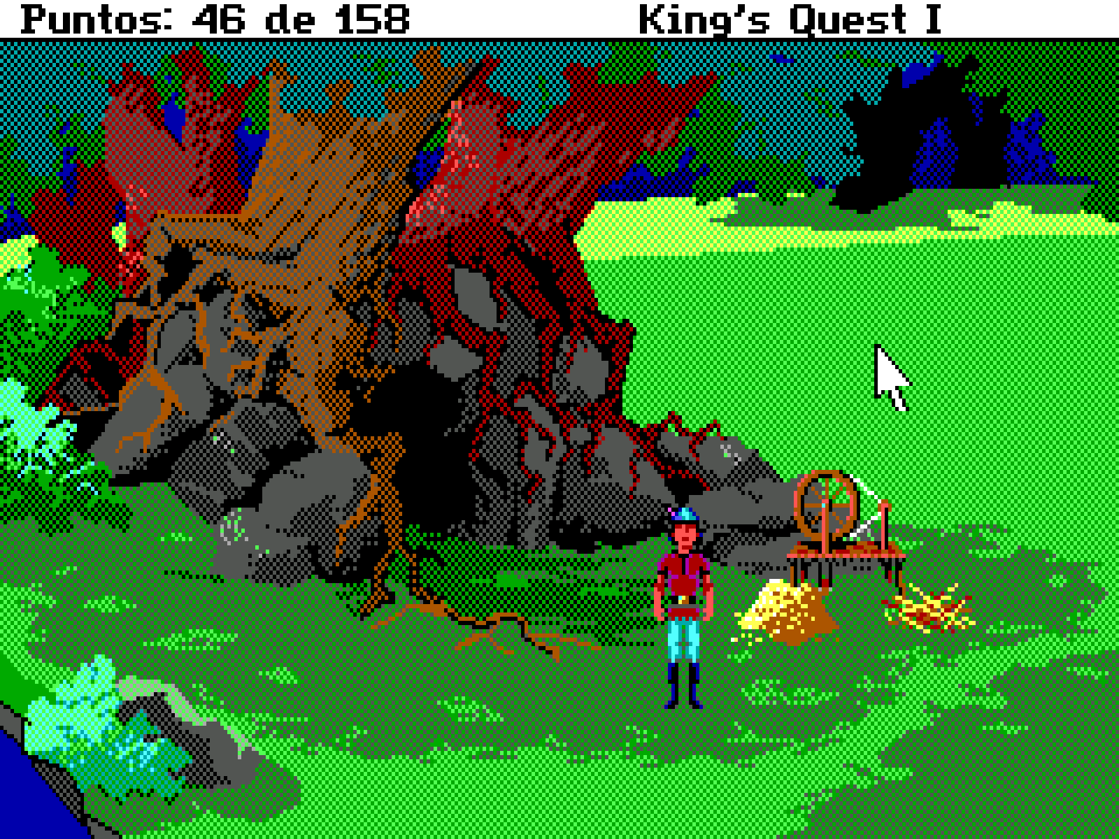 <p>Nuestro querido Graham antes de convertirse en Rey de Daventry.</p><p><i>King's Quest I</i> (versión SCI)</p>